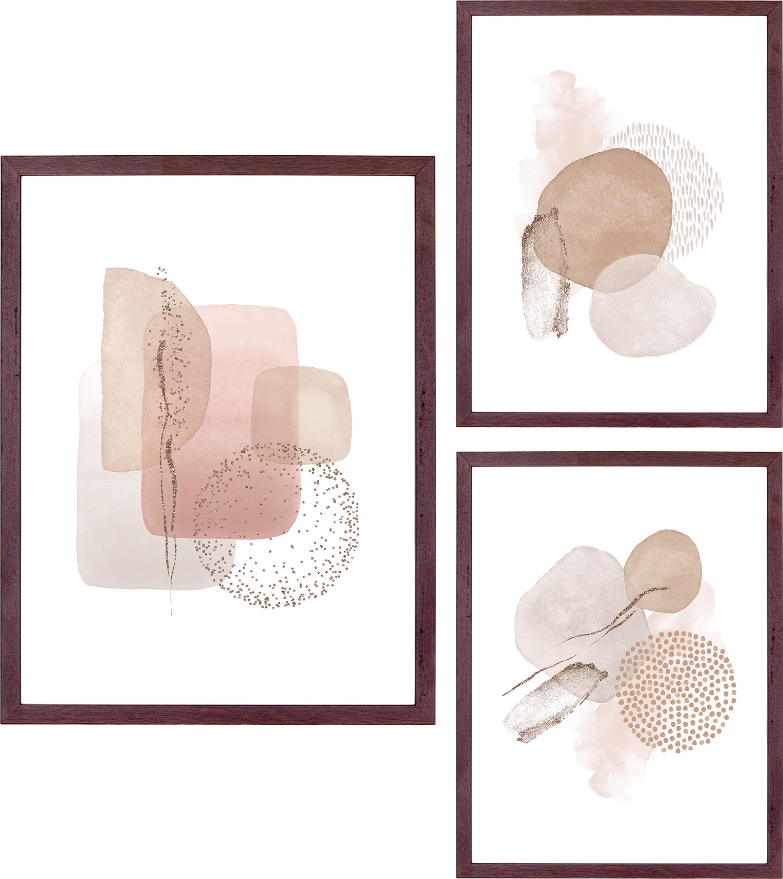 Aspen-Bilderrahmen Dunkelbraun, 3-tlg Aspen-Bilderrahmen Dunkelbraun, 3-tlg