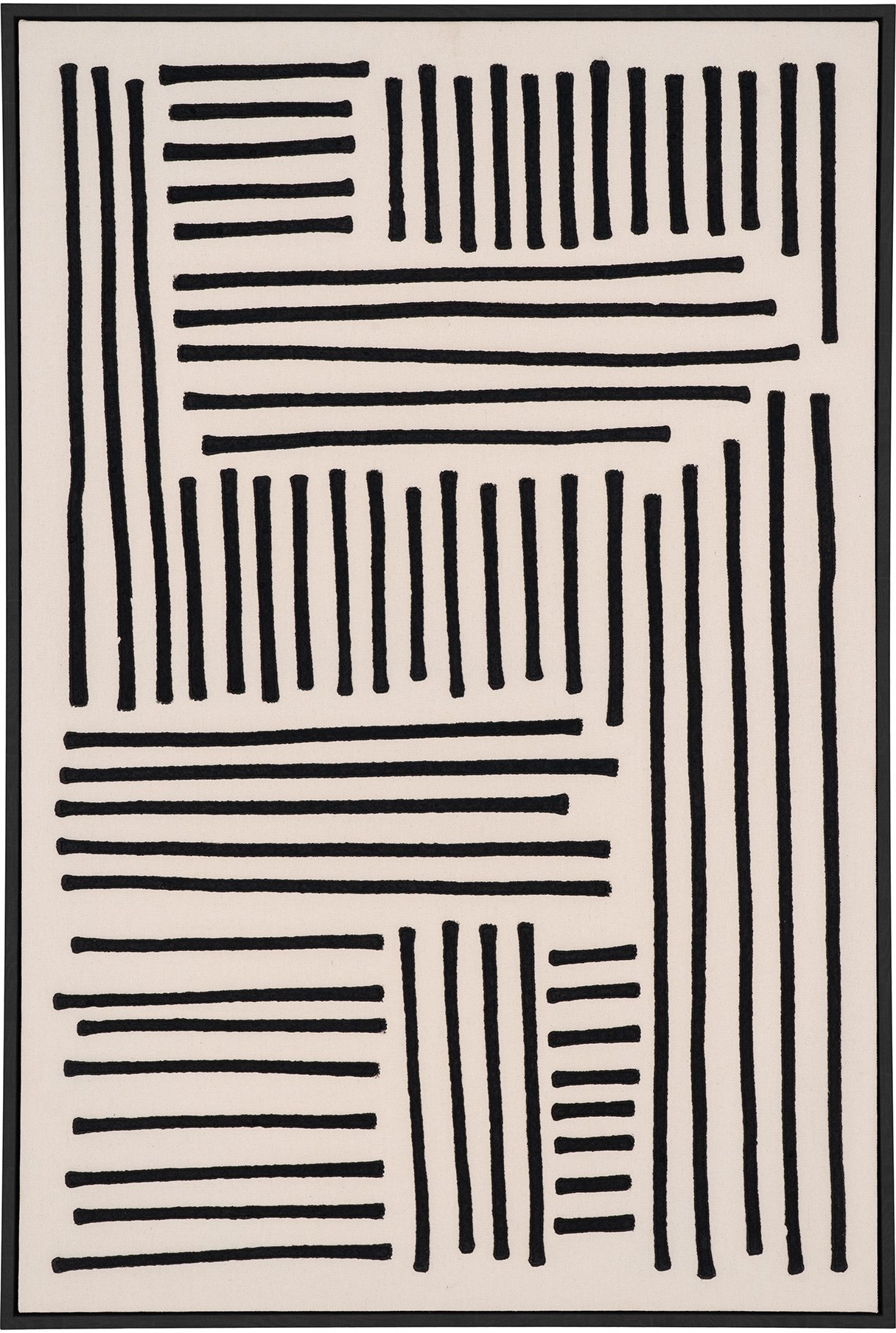 Lipari-Leinwandgemälde A 100 x 140 cm - Schwarz/Beige Lipari-Leinwandgemälde A 100 x 140 cm - Schwarz/Beige