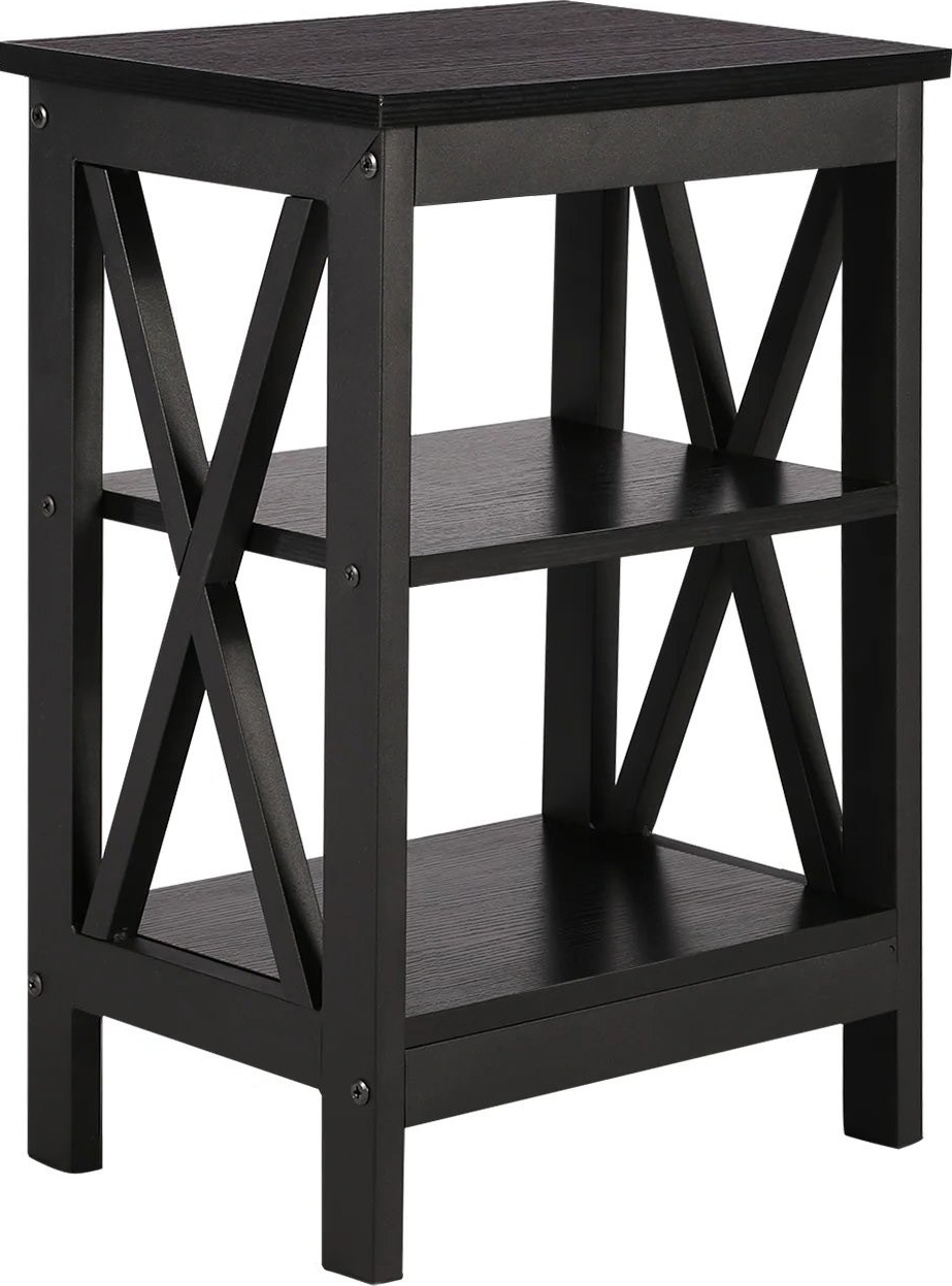 Edler Beistelltisch Schwarz - 50 x 30 cm