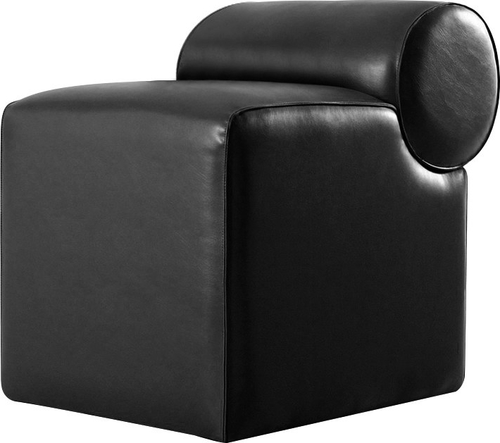 Rohin-Hocker - Schwarzes Kunstleder