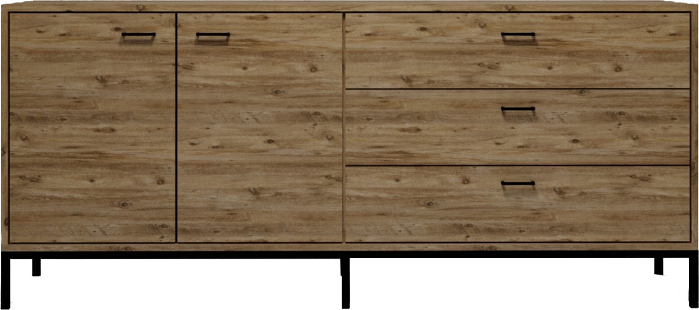 Riga Sideboard - Eiche/schwarz