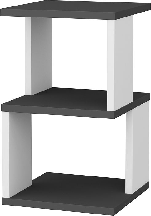 Carter Nachttisch - Anthrazit/Wei�