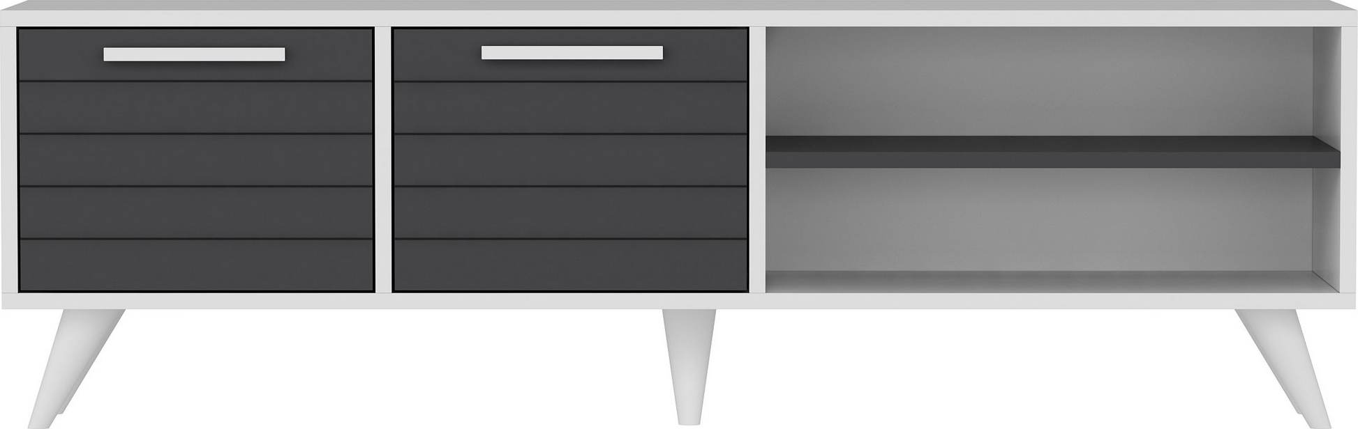 Noyan Medienbank - Weiß/Anthrazit Noyan Medienbank - Weiß/Anthrazit