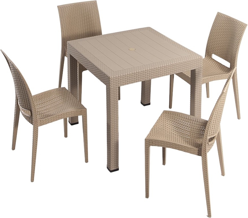 Meco Outdoor-Essgruppe - Cappuccino Meco Outdoor-Essgruppe - Cappuccino
