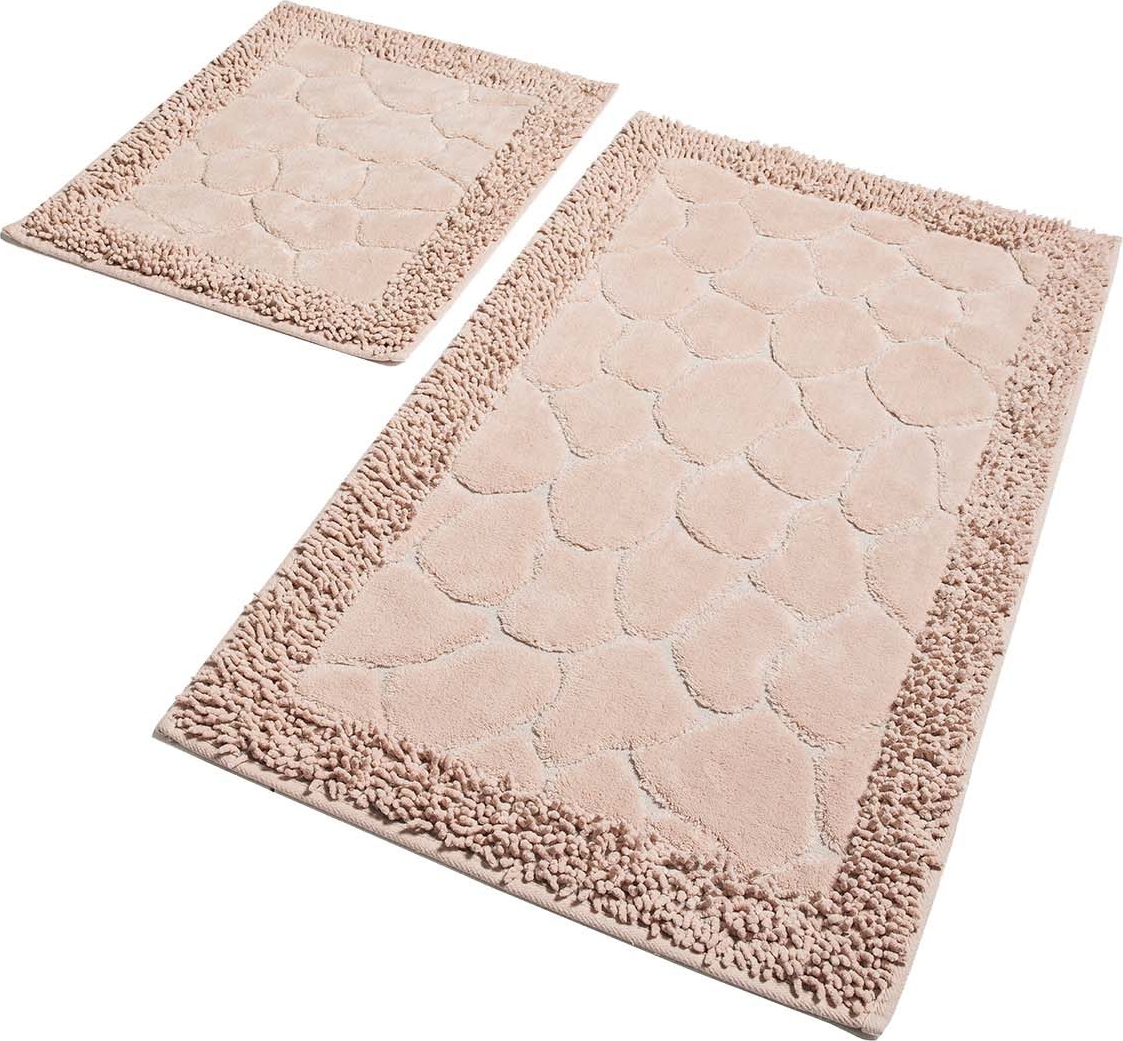 Badezimmerteppich aus Stein - Rosa
