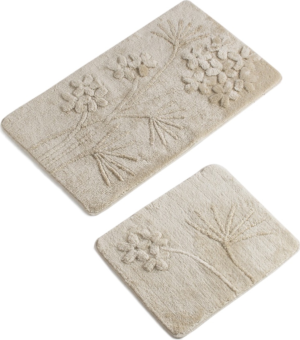 Badezimmerteppich Orchidee - Beige