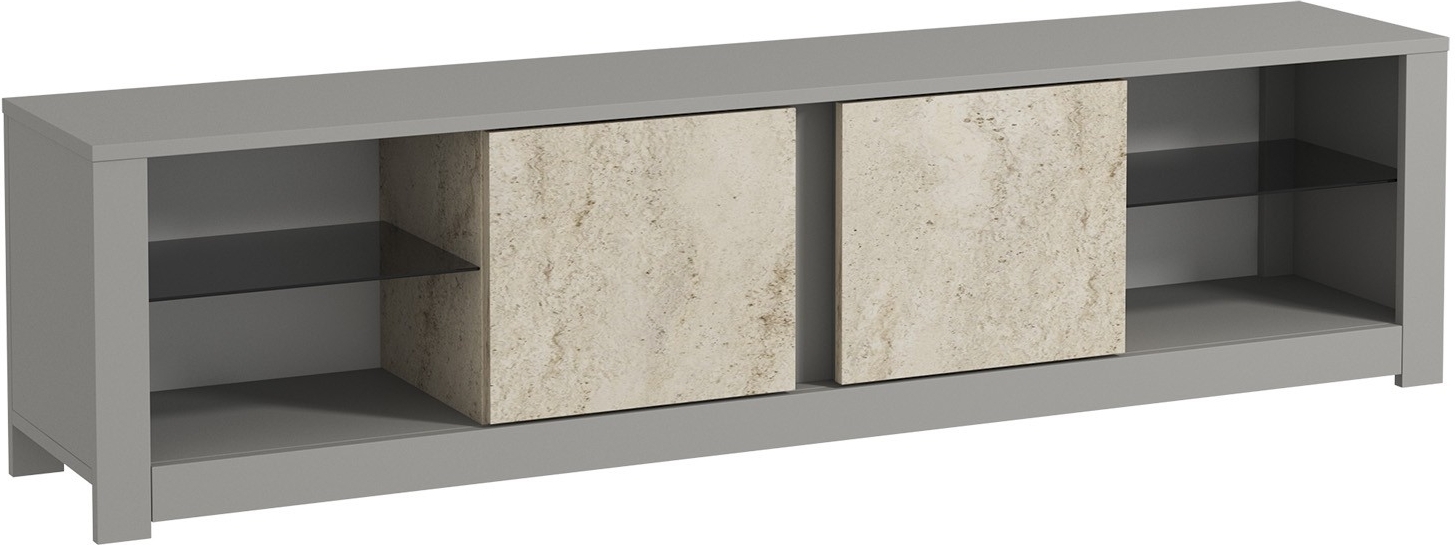 Aydos TV-St�nder - Grau/Travertin