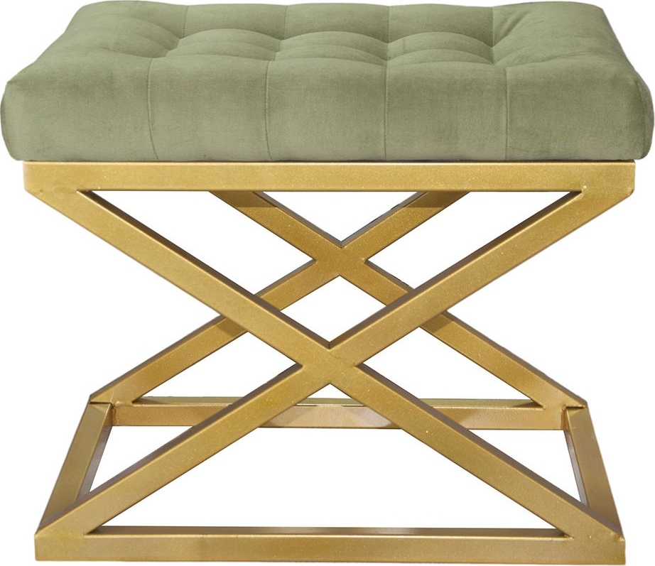 Capraz Pouf - Gold/Hellgr�n