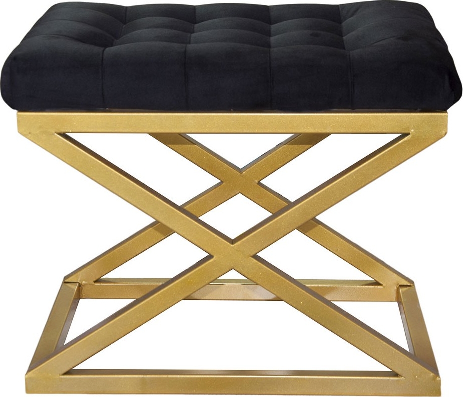 Capraz Hocker - Gold/Schwarz