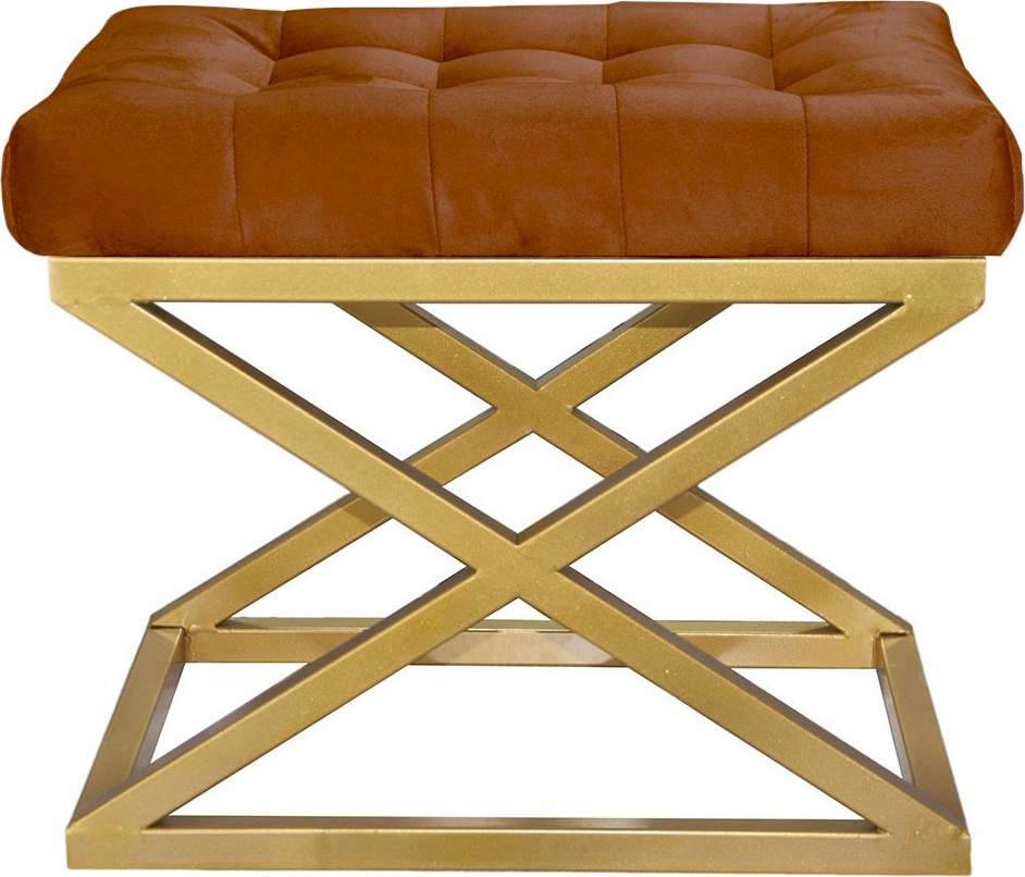 Capraz Hocker - Gold/Terrakotta