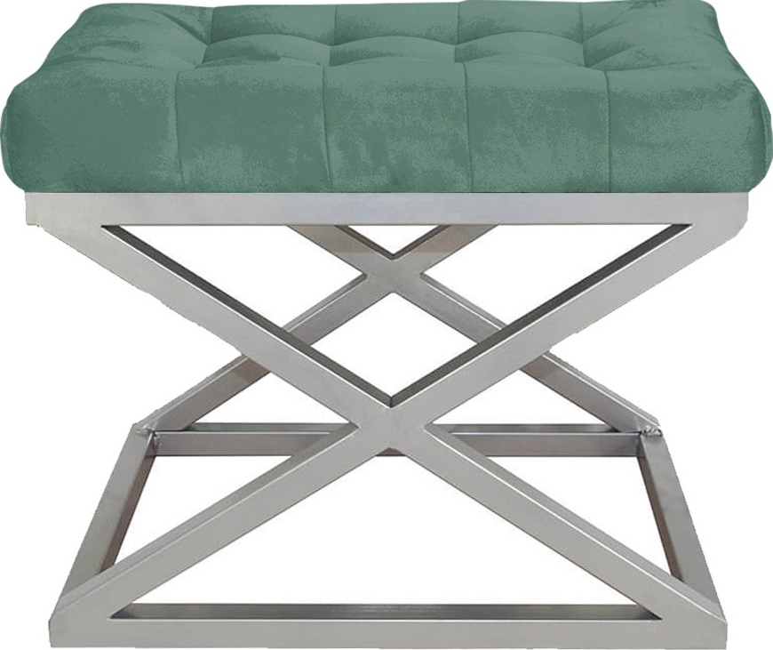 Capraz Pouf - Silber/Gr�n