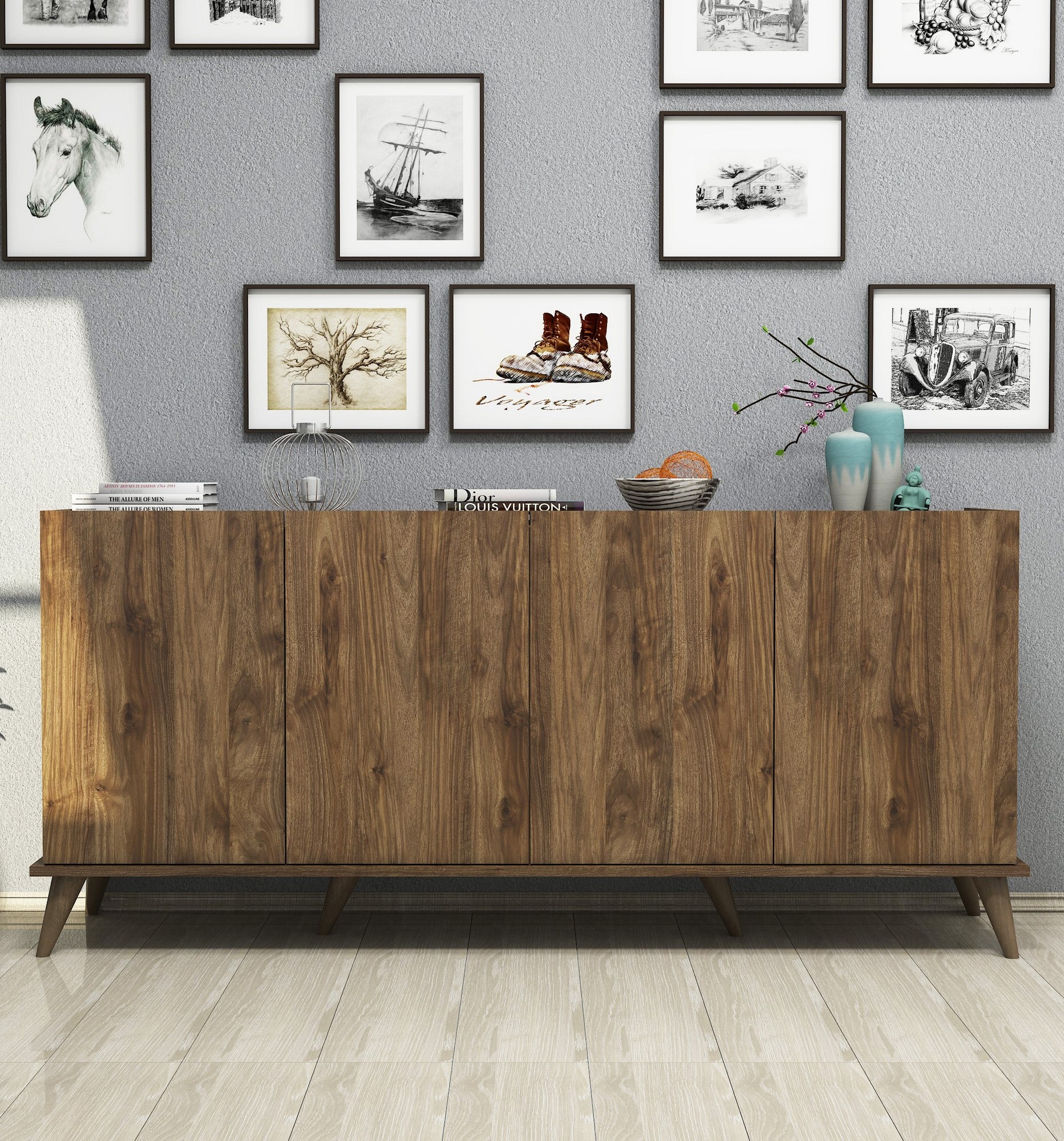 Elegantes Sideboard - Nussbaum
