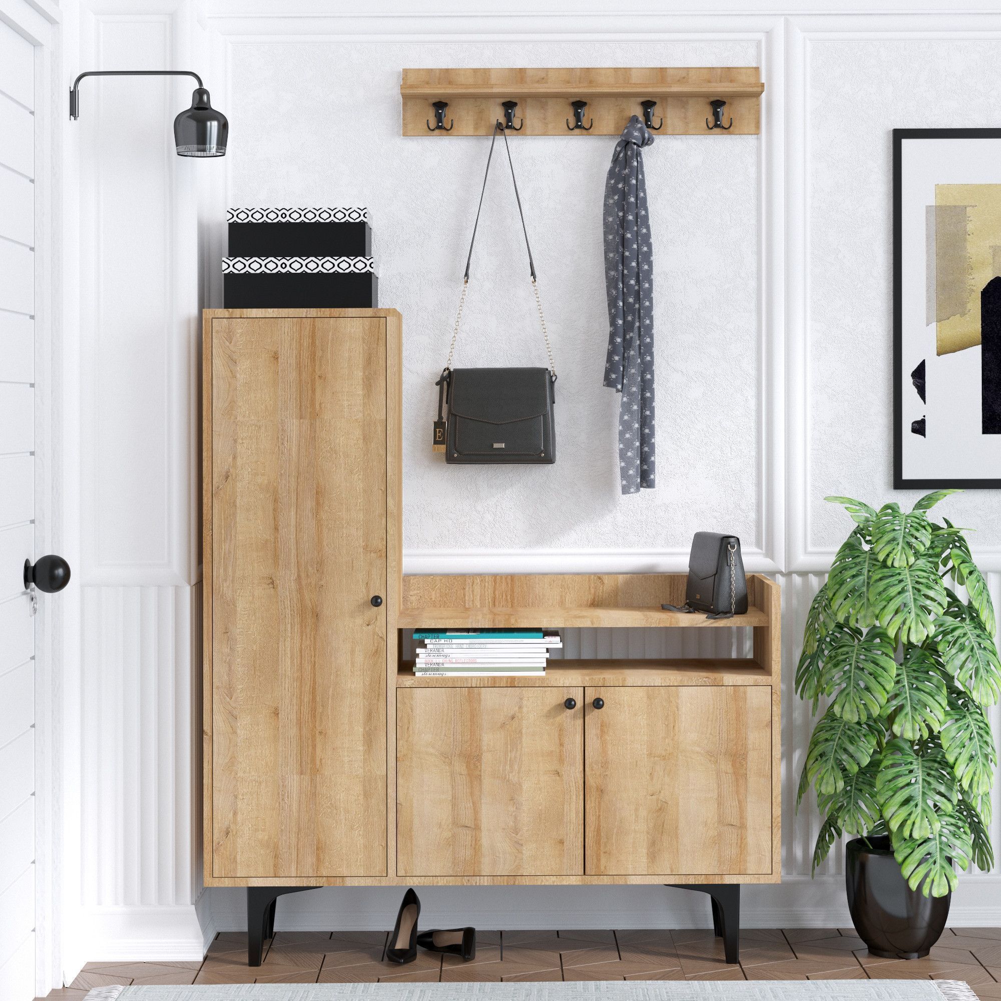 Schuhschrank Barney - Eiche