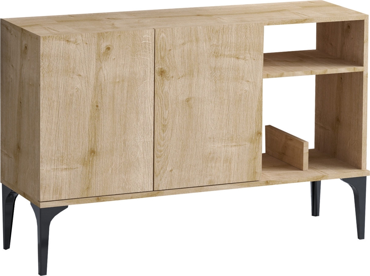 Oscar Sideboard - Saphir-Eiche/schwarz