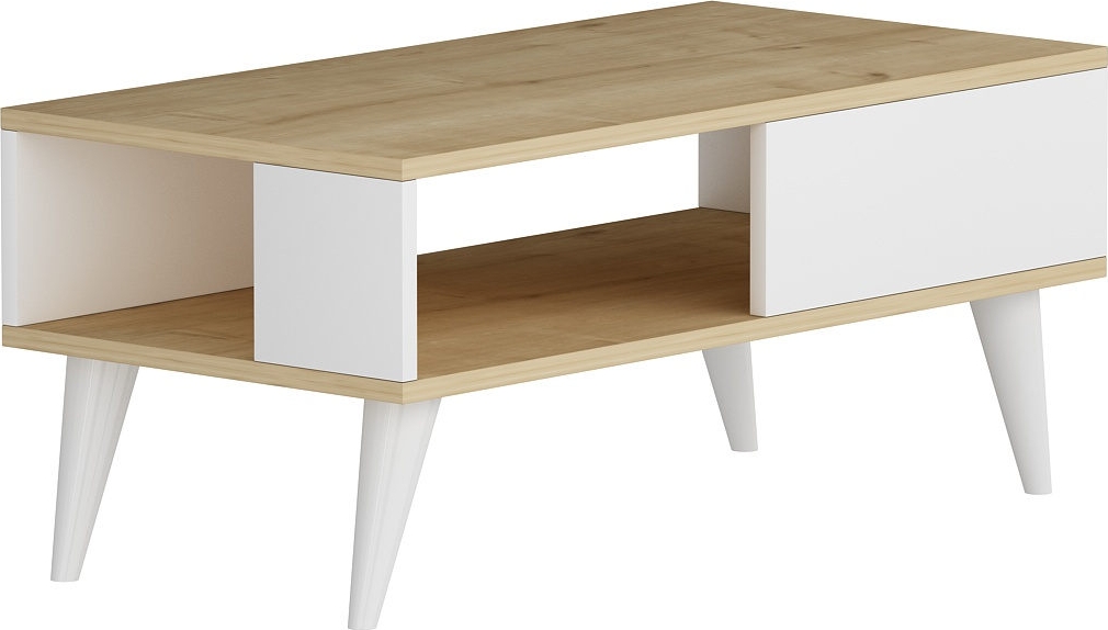 Saul Couchtisch 90 x 45 cm - Saphireiche/wei�