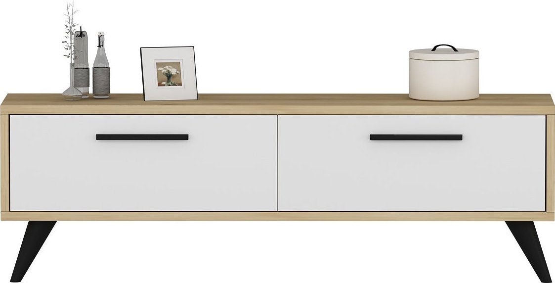 Melisa Medienbank - Saphir-Eiche/Wei�