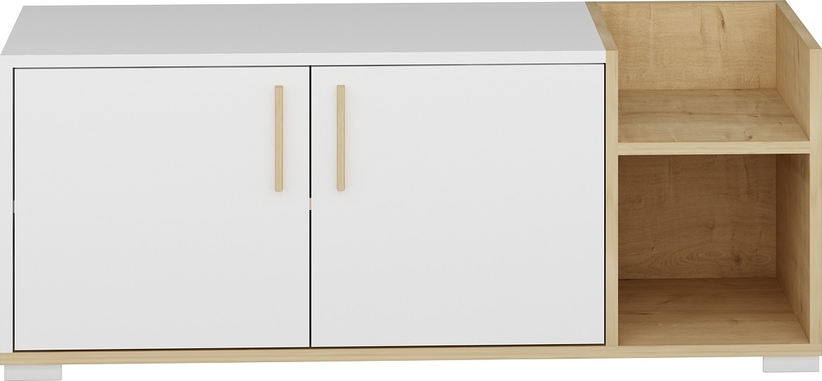 Schuhschrank Susanne - Eiche Saphir/wei�