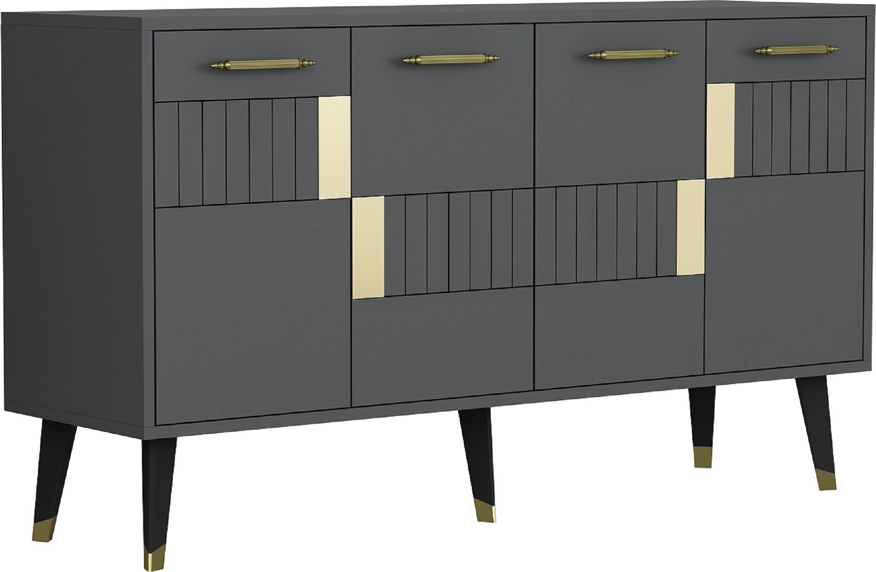 Moda Sideboard - Anthrazit/Gold