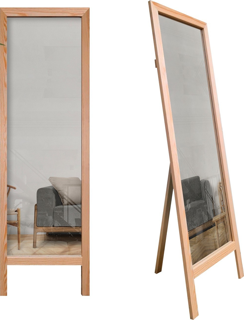 Cheval-Spiegel 45 x 145 cm - Beige