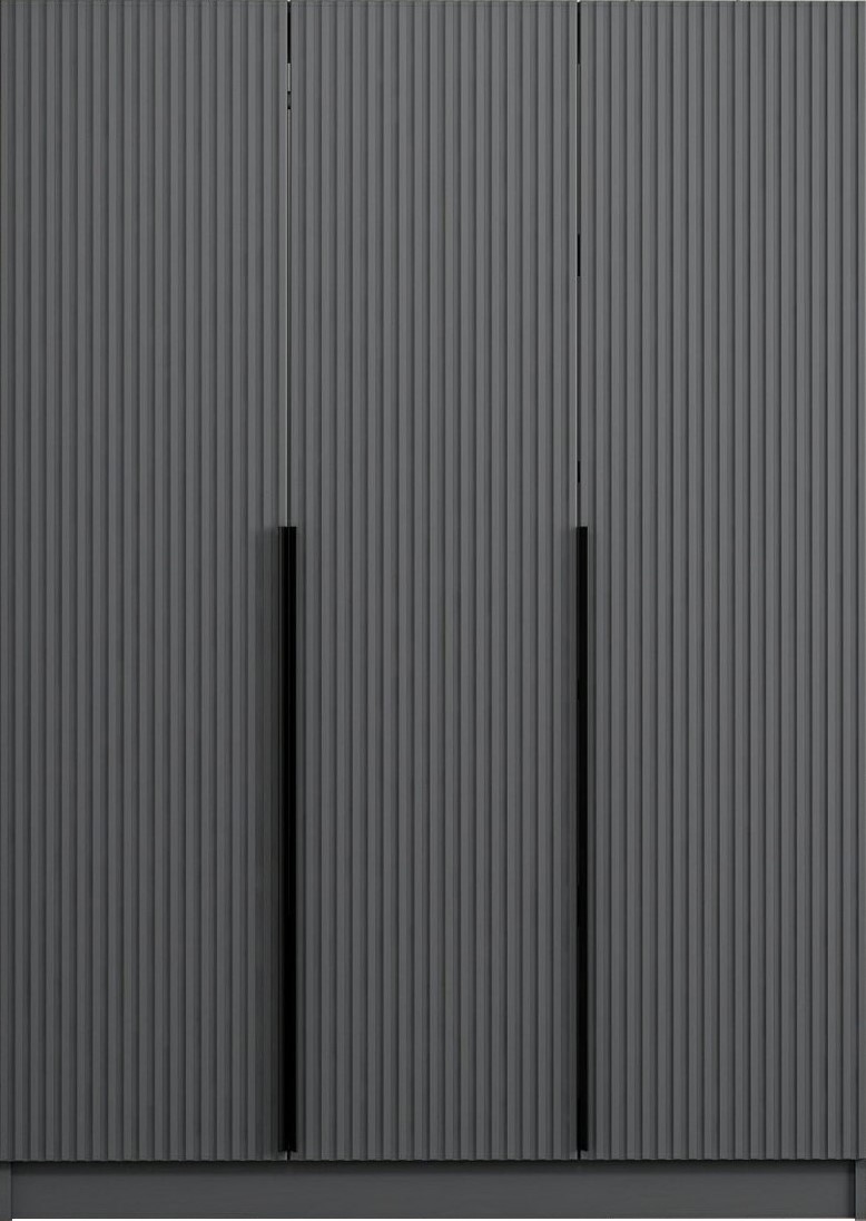 Cikani Kleiderschrank 135x52x210 cm - Anthrazit