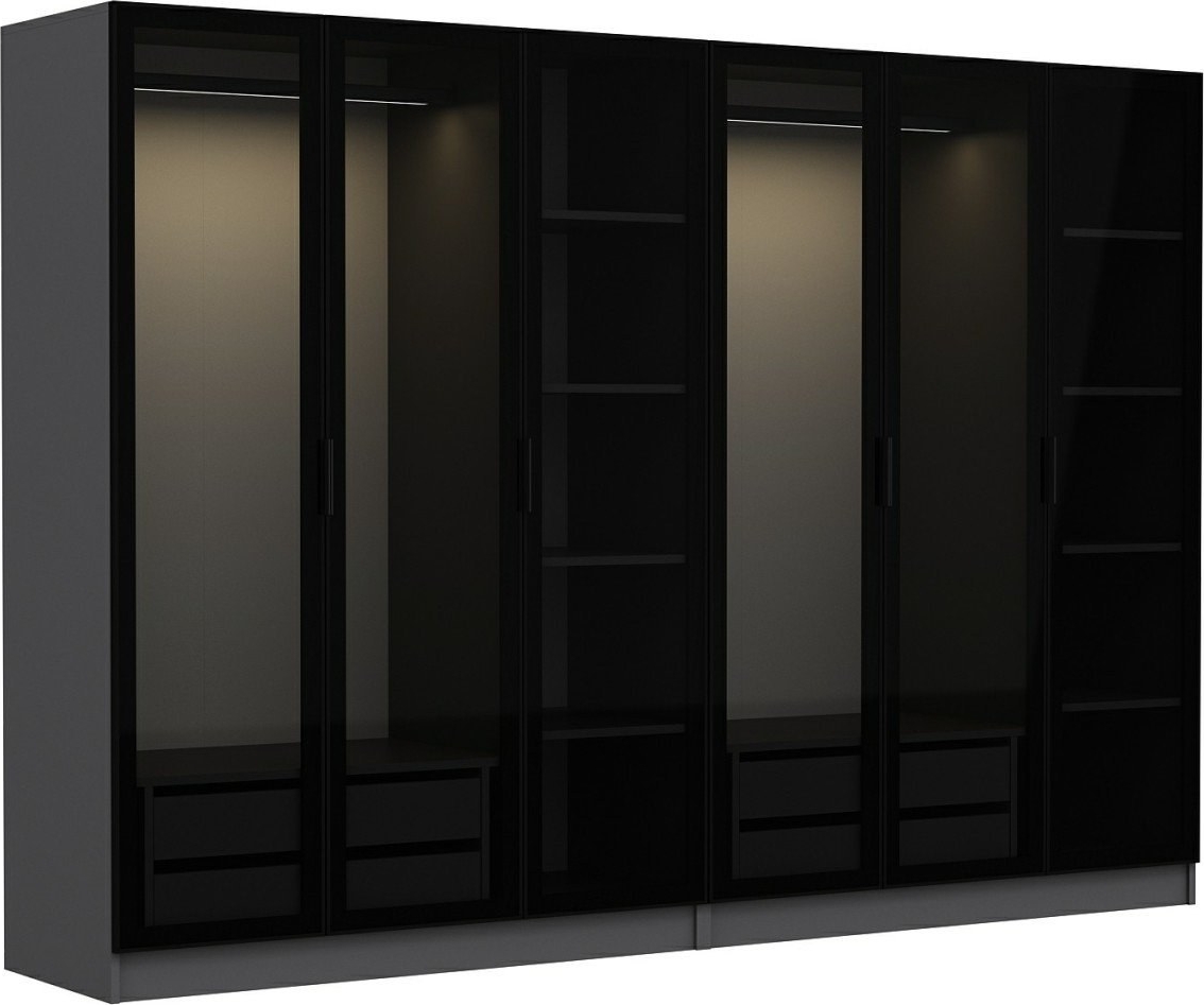 Cavolo Kleiderschrank 270 cm, Variante B - Anthrazit