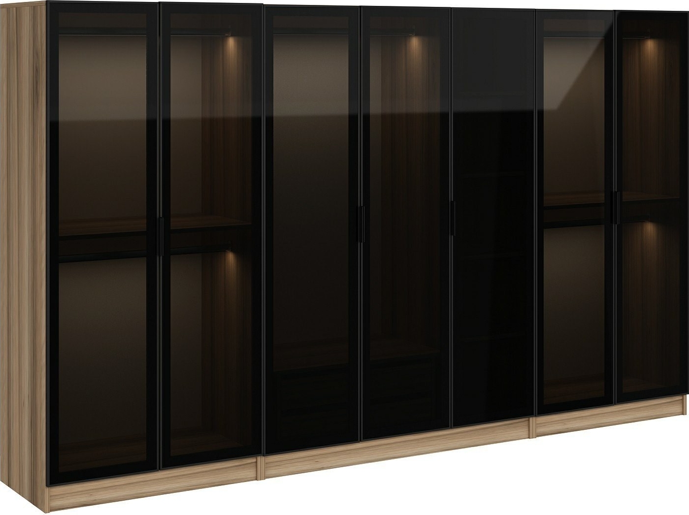 Cavolo Kleiderschrank 315x52x210 cm, Variante A - Braun