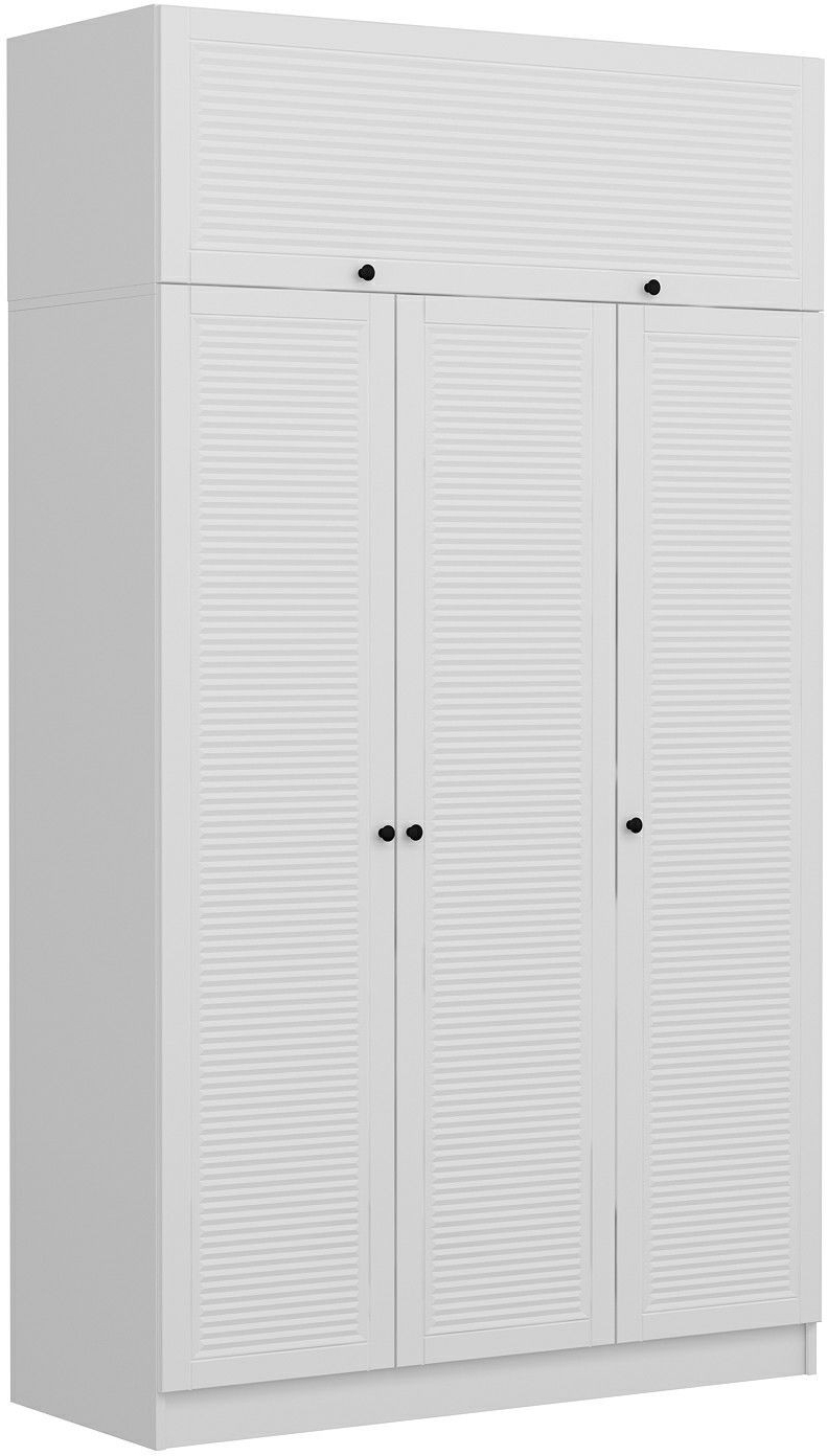 Minar Kleiderschrank 135 x 52 x 210 cm - Wei�