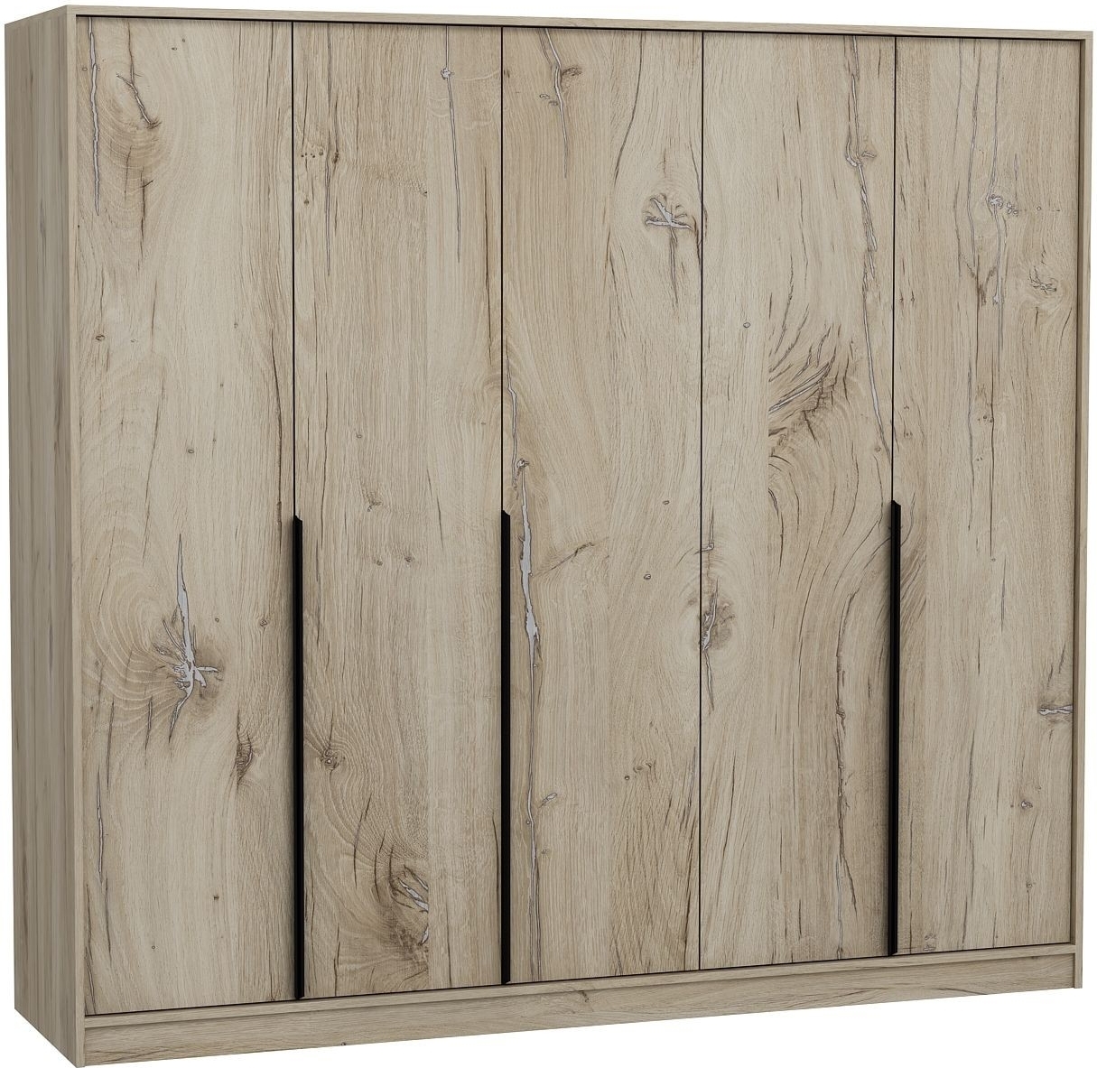 Lara Kleiderschrank 229 x 60 x 210 cm - Walnuss