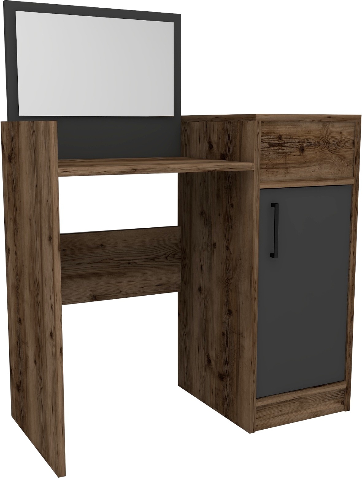 Sedef Schminktisch 85,4 x 40 cm - Nussbaum hell/Anthrazit Sedef Schminktisch 85,4 x 40 cm - Nussbaum hell/Anthrazit