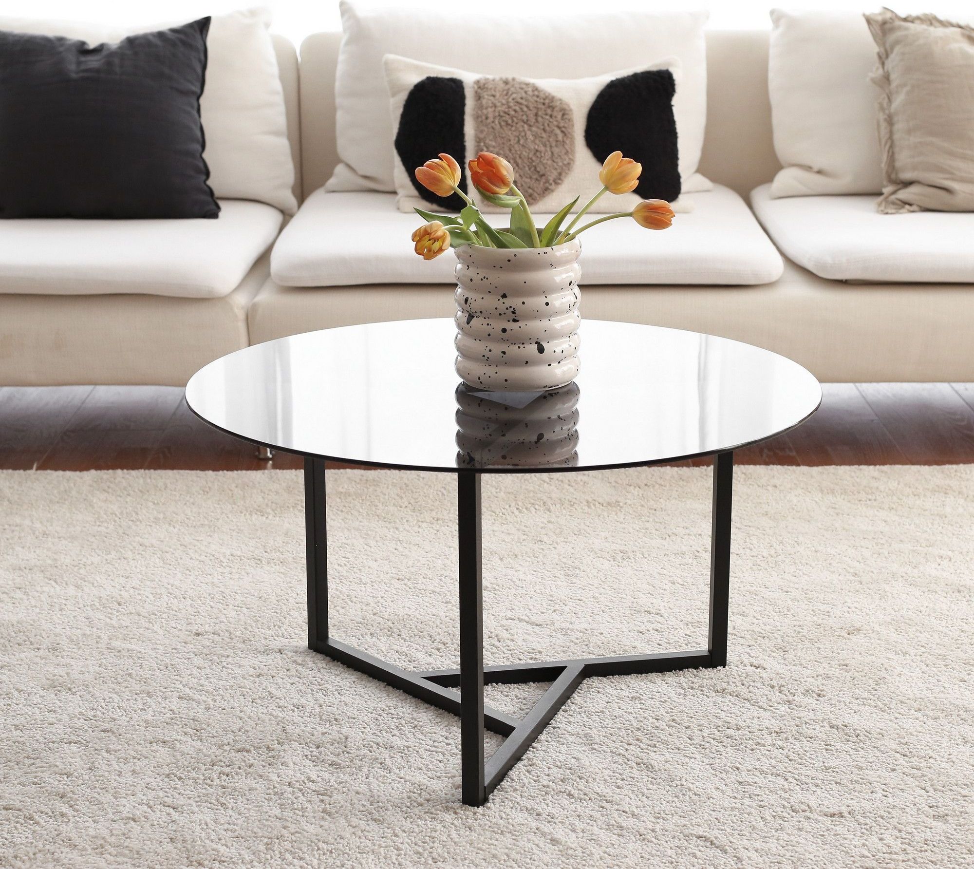 Couchtisch Trio 75 x 75 cm - Schwarz