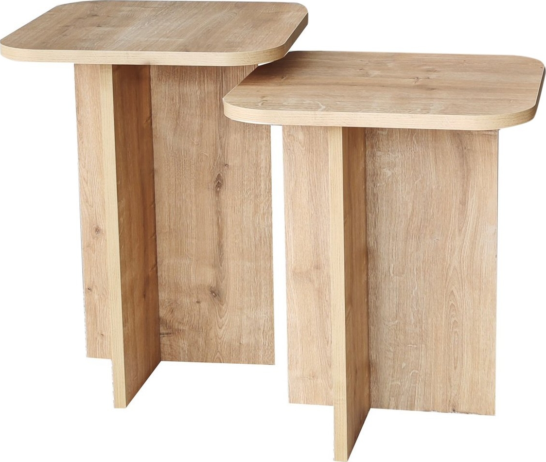 Blues Beistelltisch-Set 40/40 x 40/40 cm - Eiche