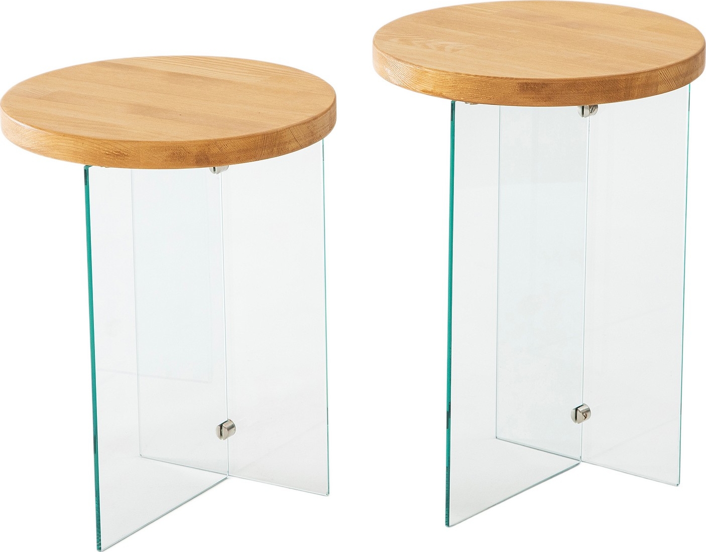 Serenity Beistelltisch-Set Ø35/35 cm - Eiche Serenity Beistelltisch-Set Ø35/35 cm - Eiche