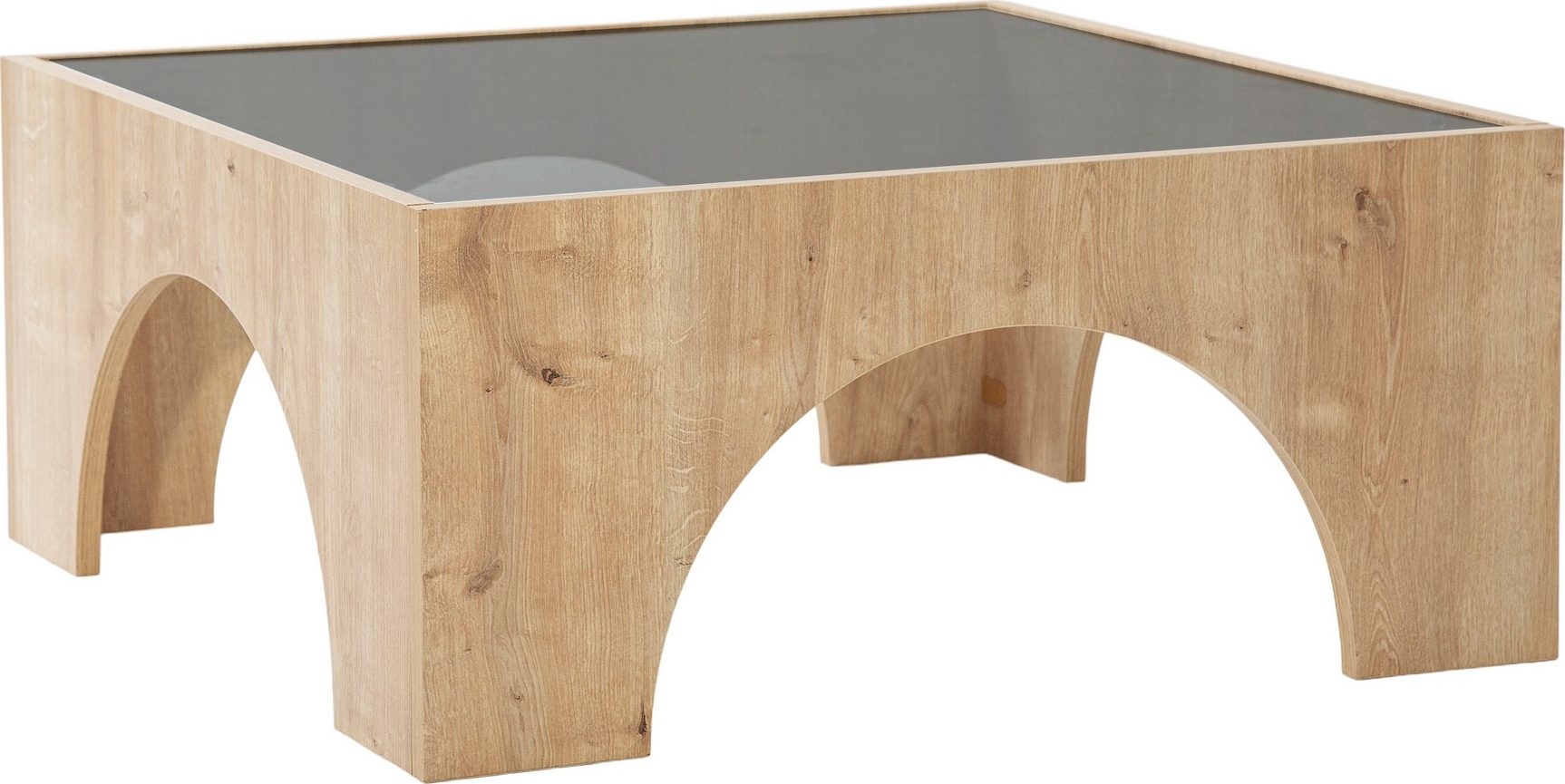 Seine Couchtisch 80 x 80 cm - Dunkelgrau/Eiche