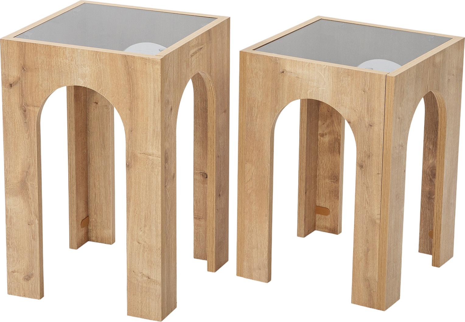 Seine Beistelltisch-Set 35/35 x 35/35 cm - Dunkelgrau/Eiche Seine Beistelltisch-Set 35/35 x 35/35 cm - Dunkelgrau/Eiche