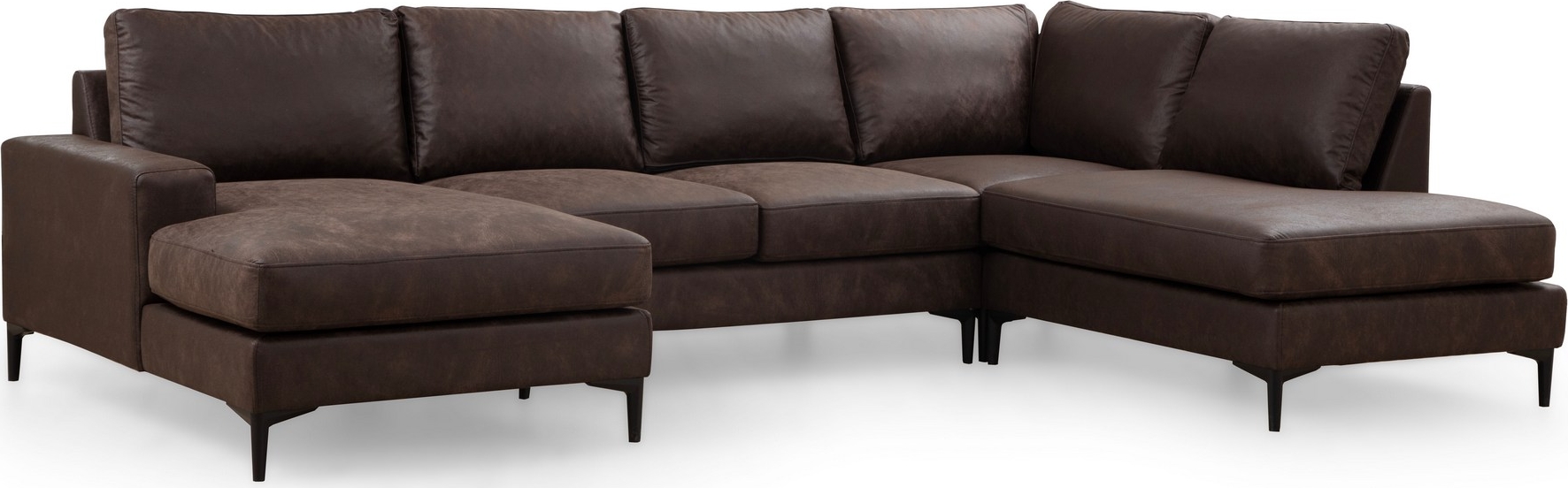 Braga U-Sofa rechts - Braun