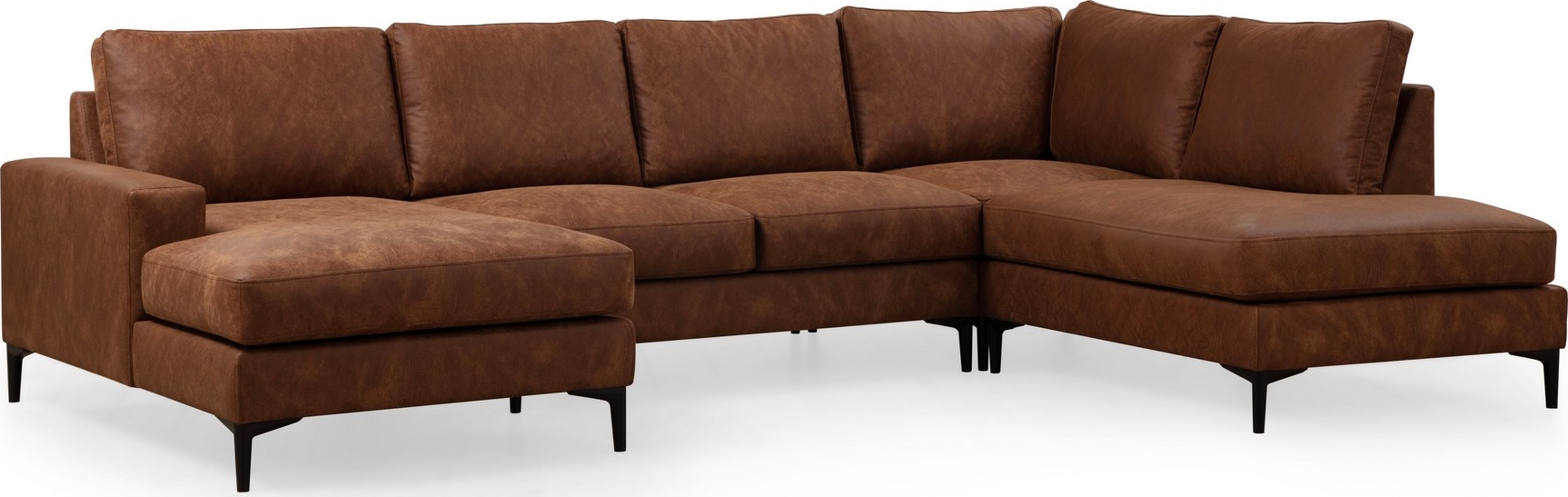 Braga U-Sofa rechts - Camel