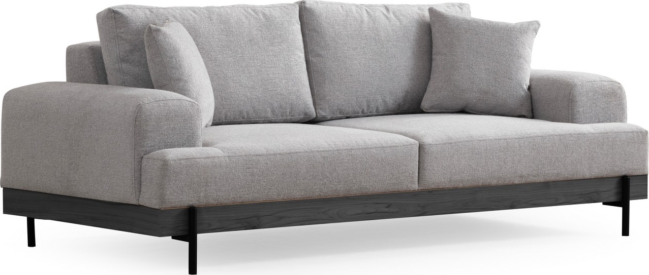 Eti 3-Sitzer-Sofa - Grau/Schwarz