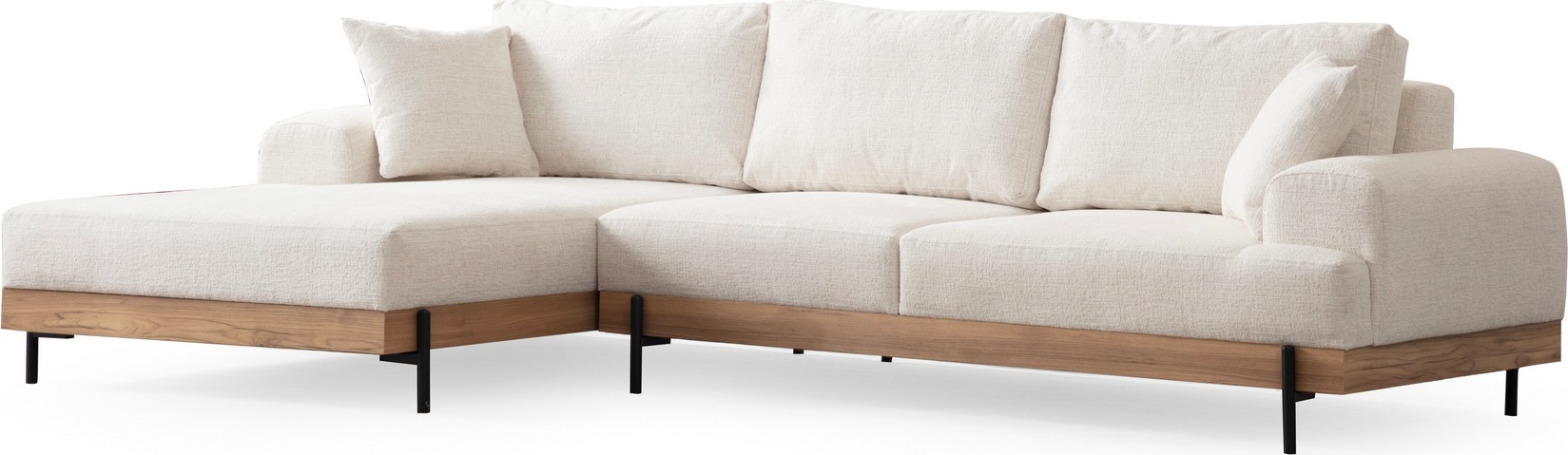 Eti Diwansofa links - Weiß/Eiche Eti Diwansofa links - Weiß/Eiche