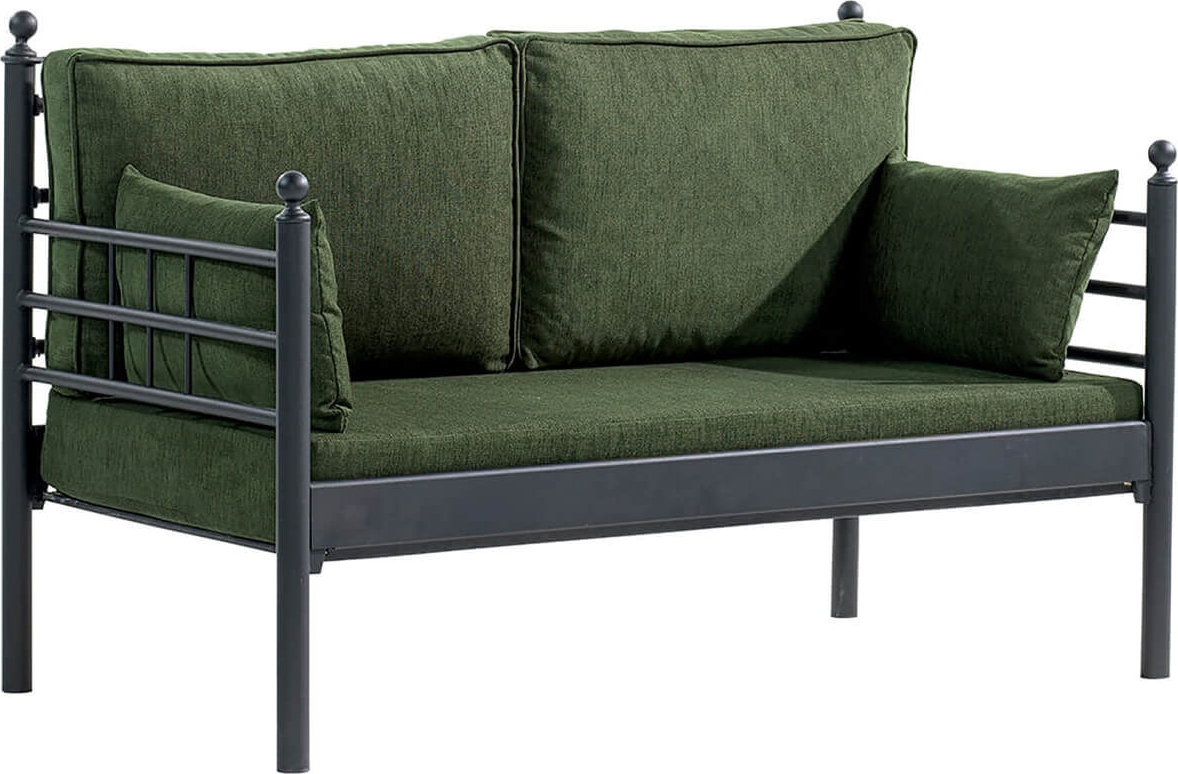 Manyas 2-Sitzer Outdoor-Sofa - Schwarz/Gr�n