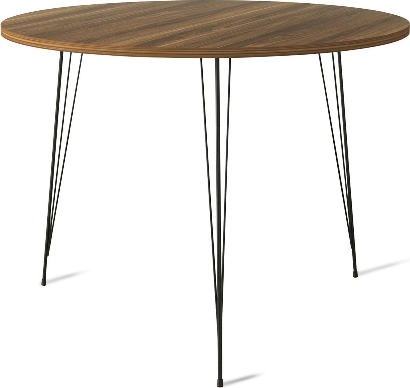 Sandalf Esstisch 90 cm - Nussbaum + M�belf��e