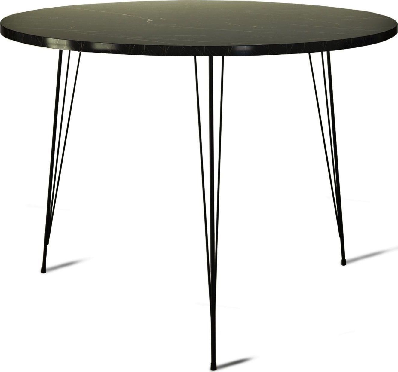 Sandalf Esstisch 90 cm - Schwarzer Marmor