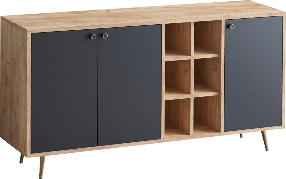 Vicking Sideboard - Eiche/schwarz