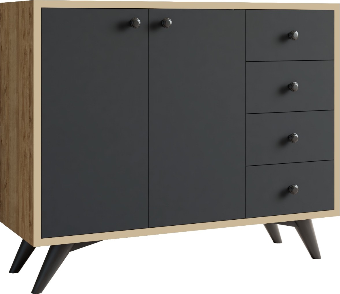 Waga Aufbewahrungsm�bel - Eiche/anthrazit