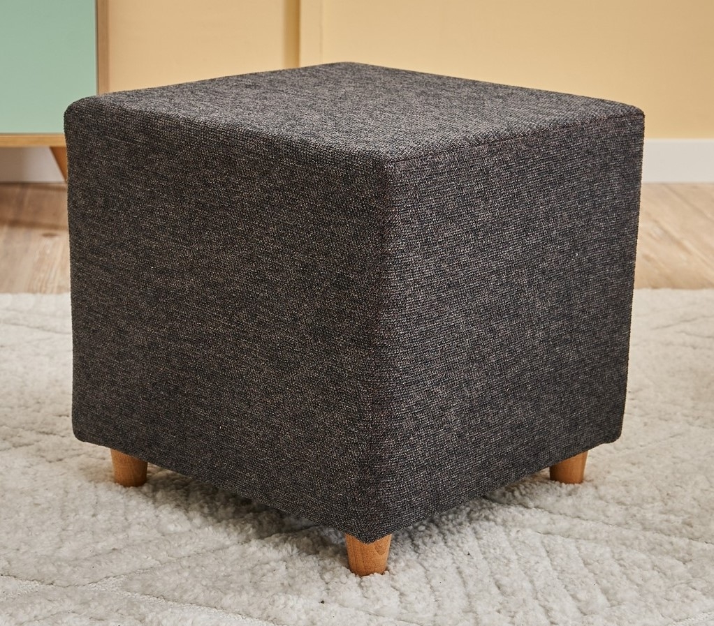 Ranma Pouf - Anthrazit/Kupfer