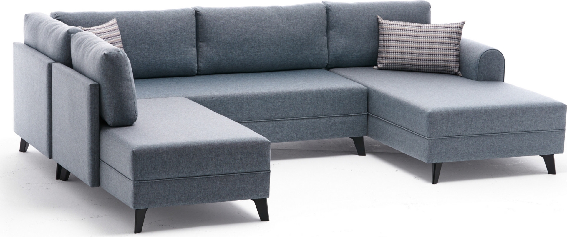 Belen U-Bettsofa - Blau
