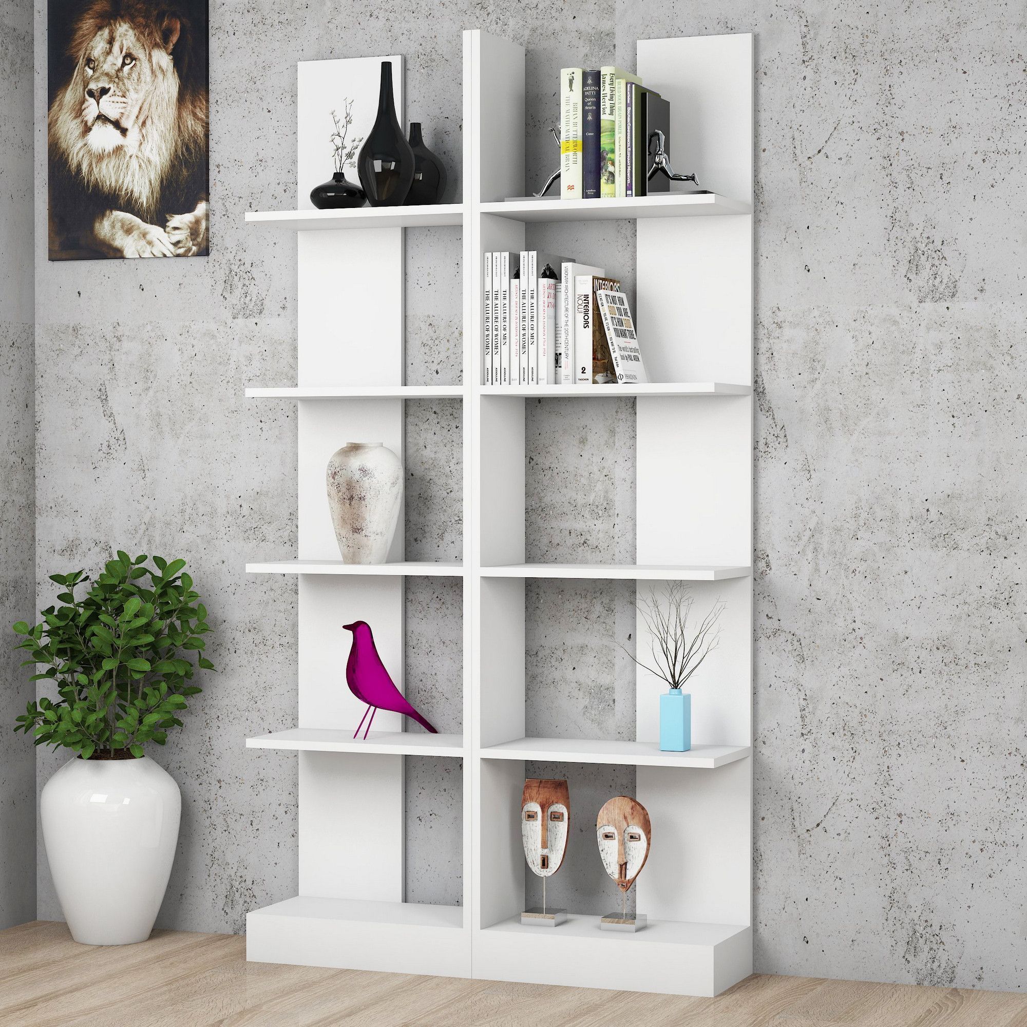 Bücherregal Ikiz - Weiß Bücherregal Ikiz - Weiß