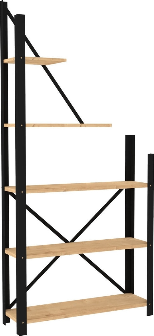 Adler Bücherregal - Saphireiche/Schwarz Adler Bücherregal - Saphireiche/Schwarz