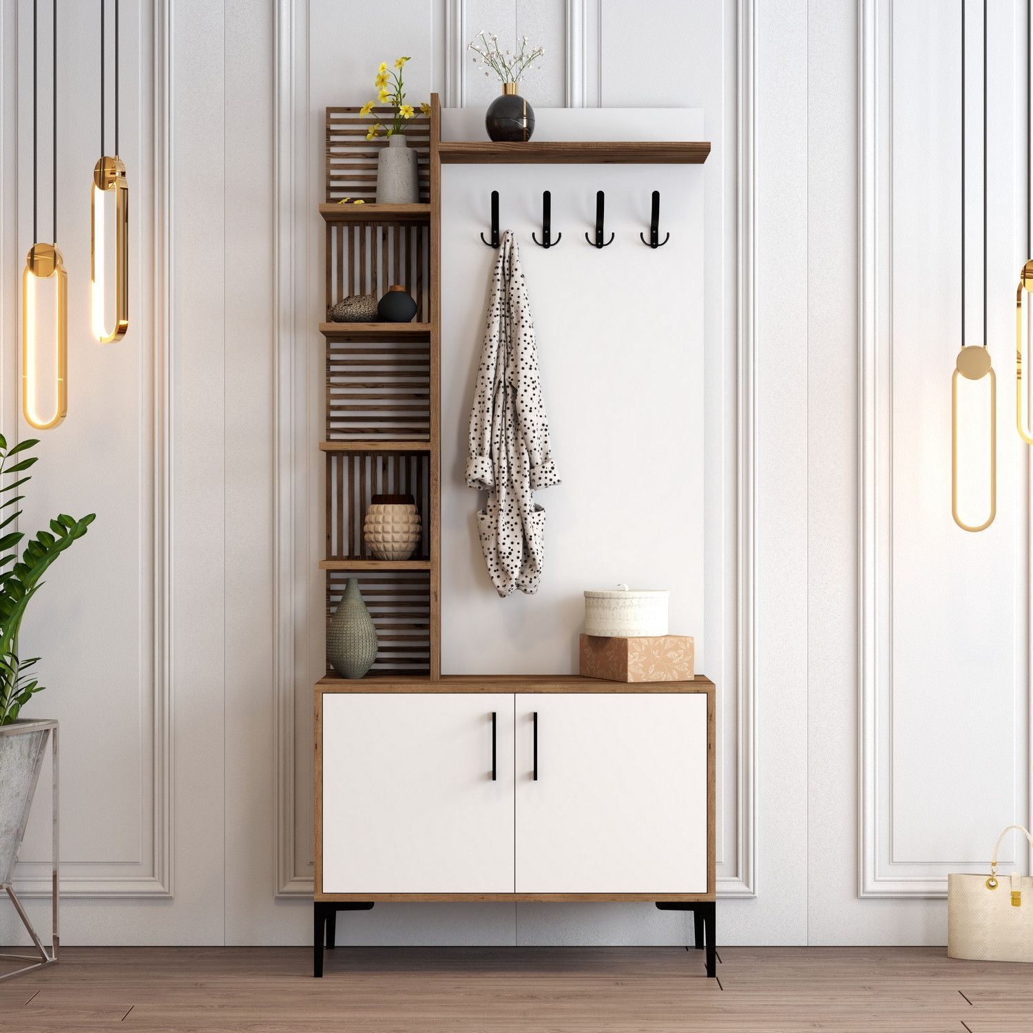 Viyana Flurm�bel 90 cm - Nussbaum/wei�