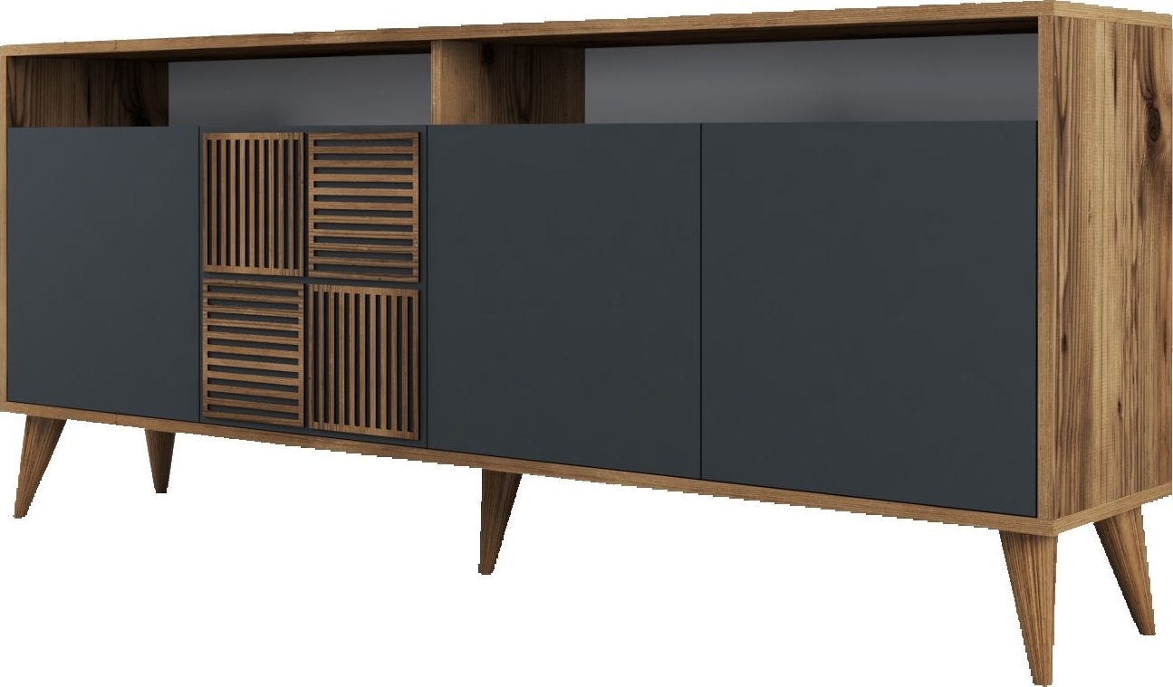 Milan Sideboard 180 cm - Nussbaum/anthrazit Milan Sideboard 180 cm - Nussbaum/anthrazit
