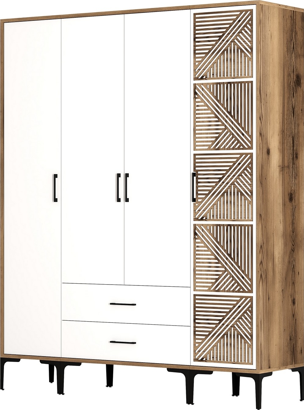 Kumsal Kleiderschrank 15 Walnuss/Weiß Kumsal Kleiderschrank 15 Walnuss/Weiß